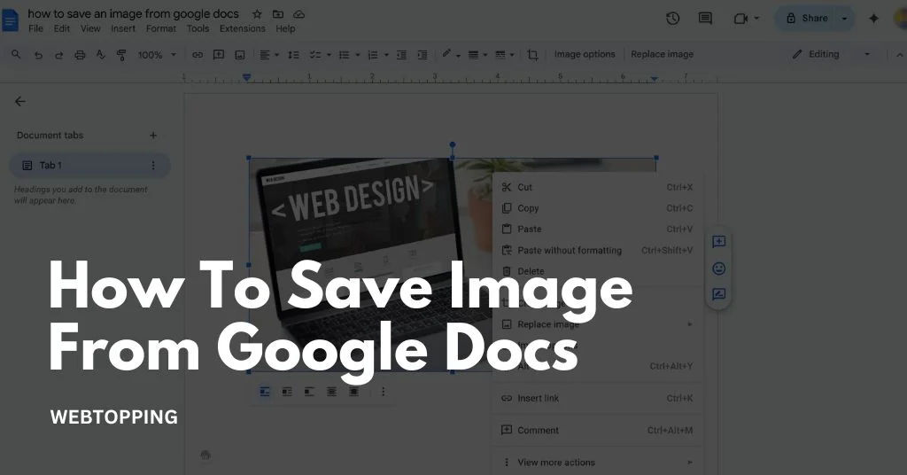 how to save image from google docs