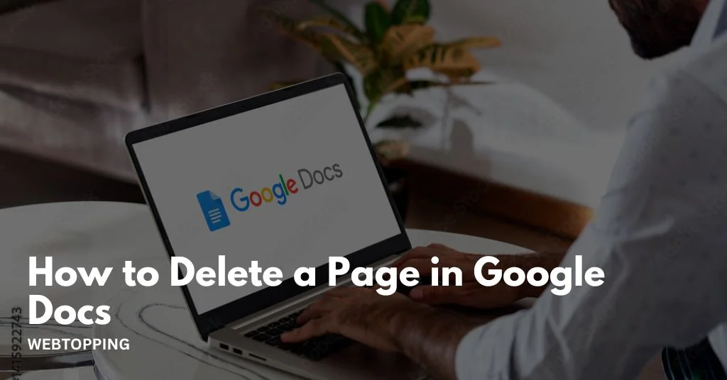 how to delete a page in google docs