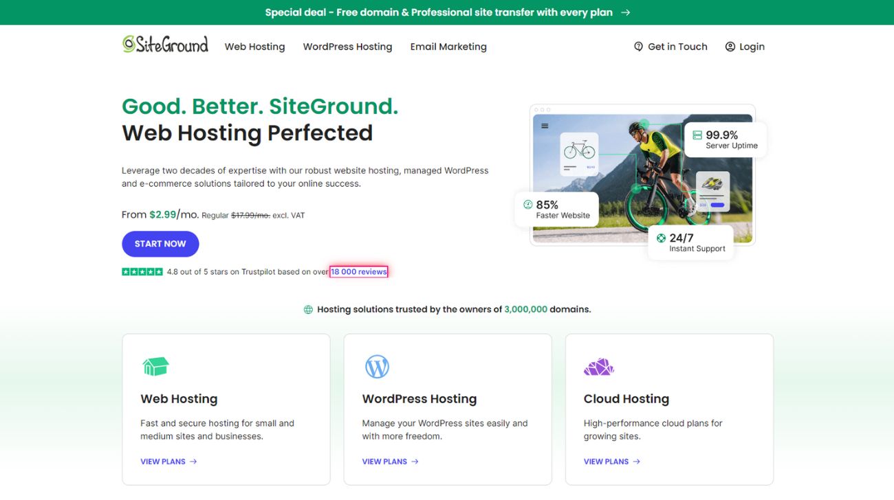 SiteGround hosting