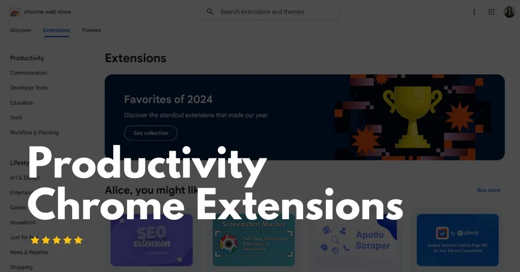 Productivity Chrome Extensions