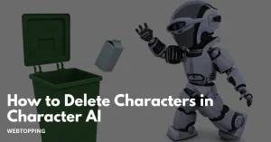 how to delete characters in character ai